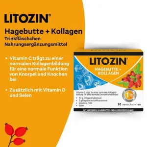 LITOZIN Rosehip+Collagen Sticlă de băut 750 ml