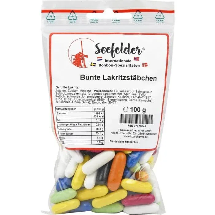 SEEFELDER bețișoare colorate de lemn dulce KDA 100 g — preț și oferte