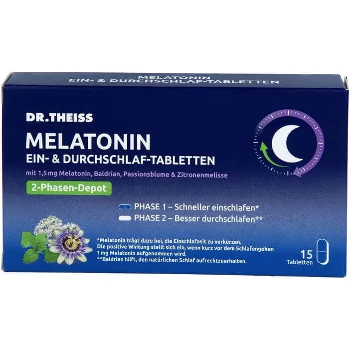 DR.THEISS Melatonin comprimate pentru adormirea și menținerea somnului 15 buc. — preț și oferte