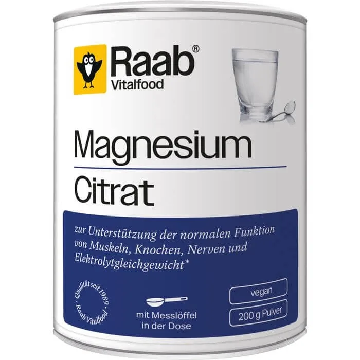 RAAB Vitalfood Citrat de magneziu pulbere 200 g — preț și oferte
