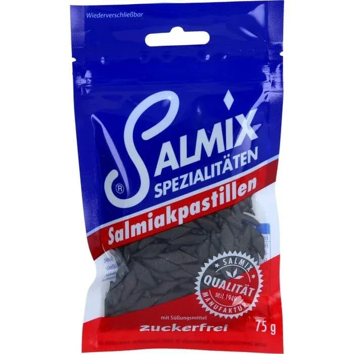 SALMIX Pastile Salmiak fără zahăr 75 g — preț și oferte