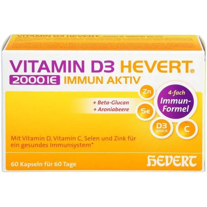 VITAMINA D3 HEVERT 2000 U.I. Capsule imune active 60 Capsule — preț și oferte