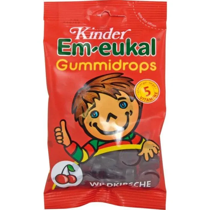 EM-EUKAL Drops de gumă pentru copii Wild Cherry sug. 75 g — preț și oferte