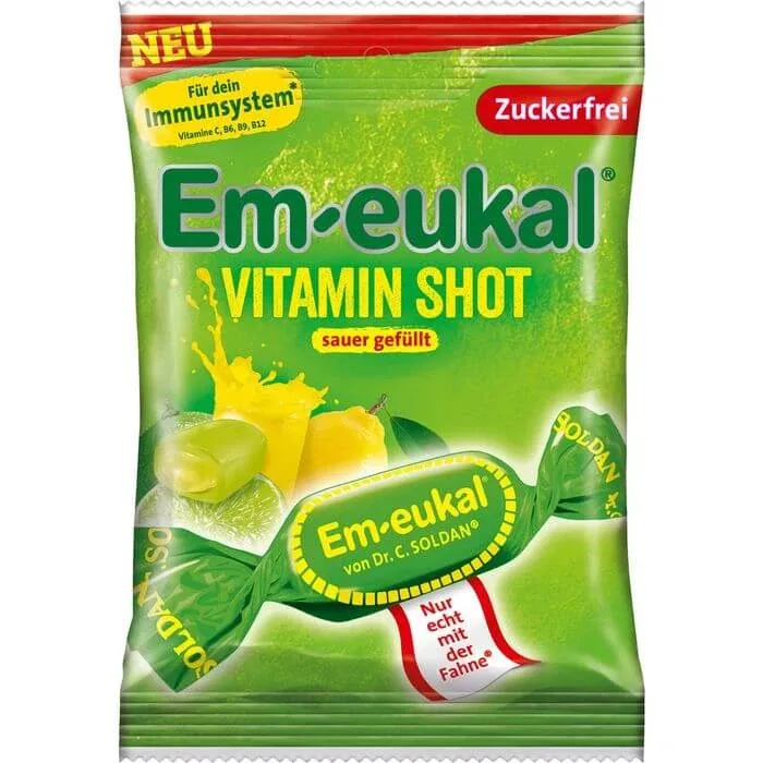 EM-EUKAL dulciuri Vitamin Shot acru fără zahăr 75 g — preț și oferte
