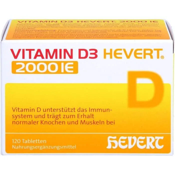 VITAMINA D3 HEVERT 2000 I.E. Tablete 120 Capsule — preț și oferte