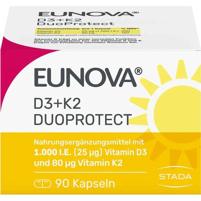 EUNOVA DuoProtect D3+K2 1000 U.I./80 µg capsule 90 buc. — preț și oferte