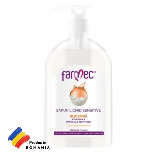 Sapun lichid cu glicerina Sensitive, Farmec | 500 ml