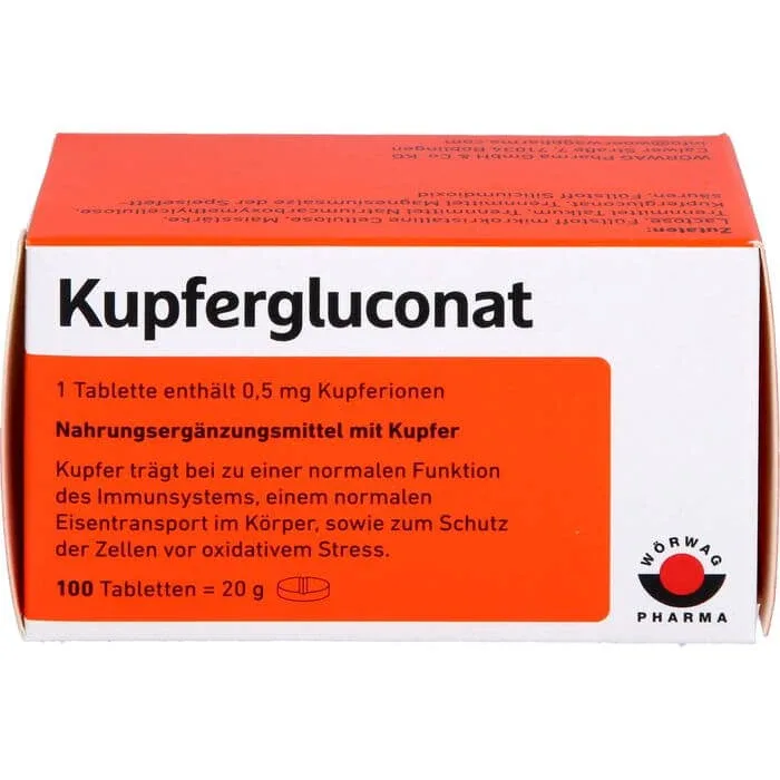 COPPER GLUCONATE Tablete 100 buc. — preț și oferte