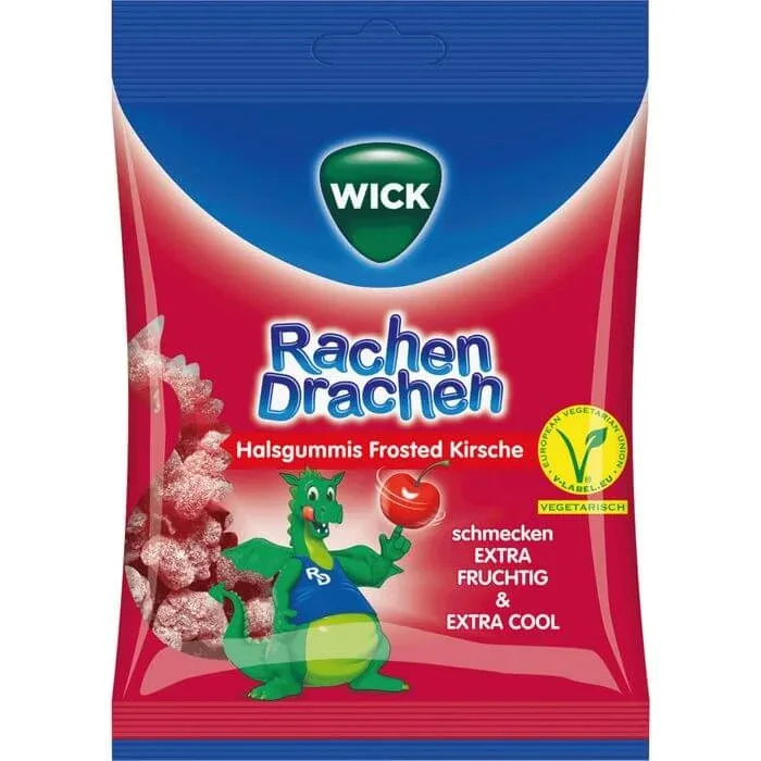 WICK RachenDrachen gumă de gât cireșe 75 g — preț și oferte