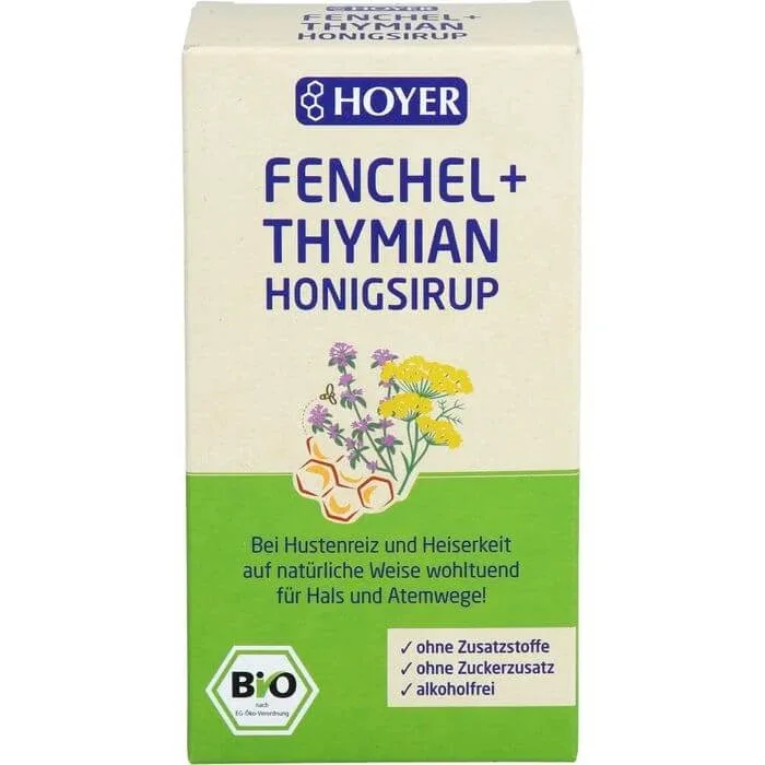 HOYER Sirop de miere de fenicul + cimbru 250 g — preț și oferte