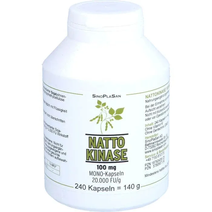 NATTOKINASE 100 mg Mono 20.000 FU Capsule 240 Capsule — preț și oferte