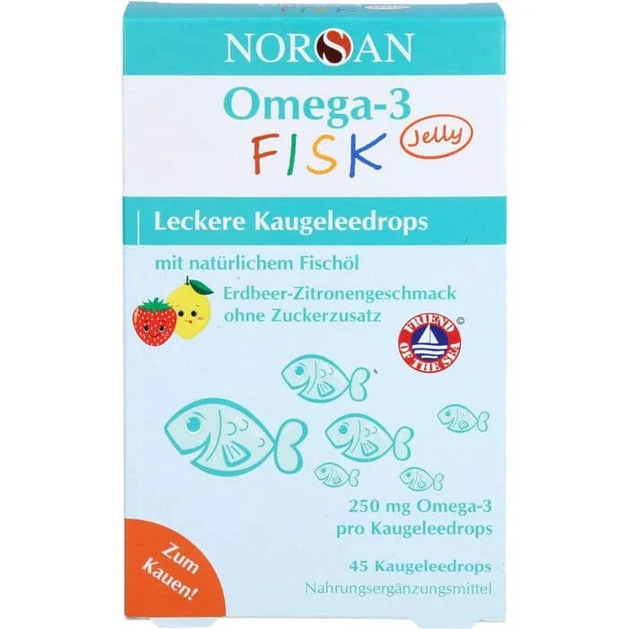 NORSAN Omega-3 FISK Jelly pentru copii 45 Capsule — preț și oferte