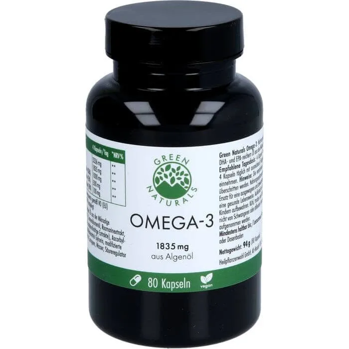 GREEN NATURALS Omega-3 Capsule 1835 mg vegan+DHA 80 Capsule — preț și oferte