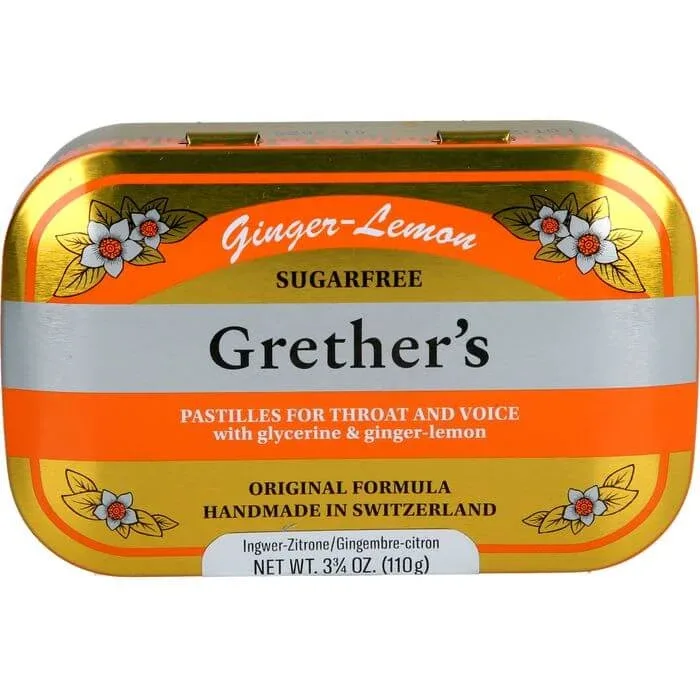 GRETHERS Ginger Lemon pastilă fără zahăr cutie 110 g — preț și oferte