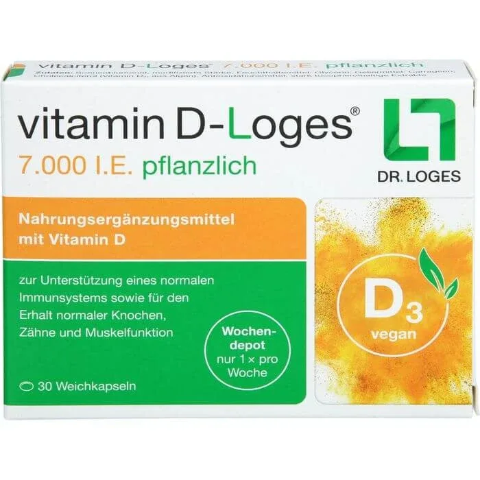 VITAMINA D-LOGES 7,000 U.I. depozit săptămânal pe bază de plante 30 buc. — preț și oferte