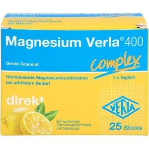 MAGNESIUM VERLA 400 Lemon Direct Granule 25 Capsule