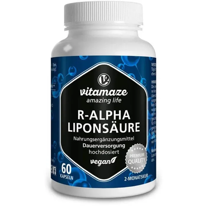 R-ALPHA-LIPONIC ACID 200 mg doze mari capsule vegane. 60 Caps. — preț și oferte