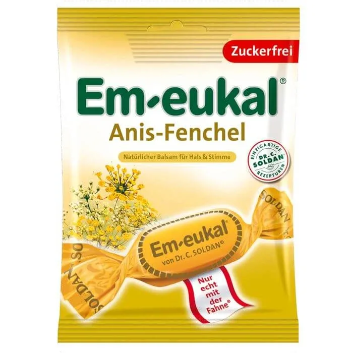 Bomboane EM-EUKAL anason fenicul fără zahăr 75 g — preț și oferte