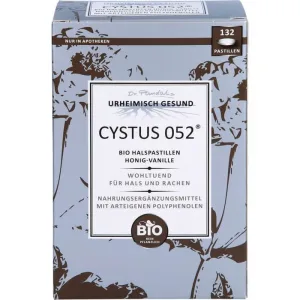 CYSTUS 052 Pastile organice pentru gât Miere Vanilie 132 buc.