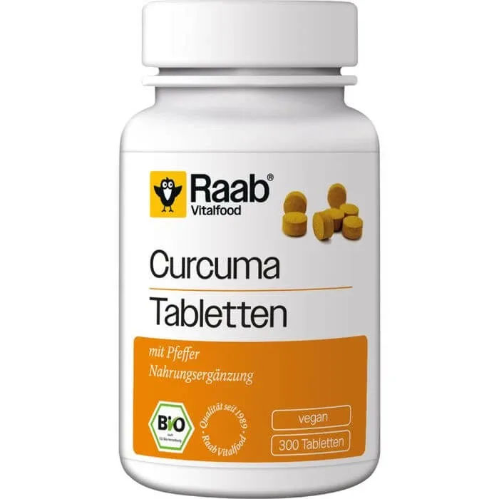 RAAB Vitalfood Curcuma Organic Tablete 300 Capsule — preț și oferte