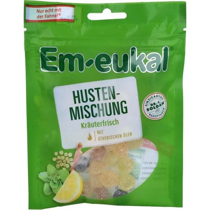 EM-EUKAL picături de gumă pentru tuse amestec cu zahăr 90 g — preț și oferte