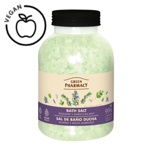 Sare de baie Rozmarin si Menta Marocana, Green Pharmacy | 1000 g GREEN PHARMACY INFINITY — preț și oferte