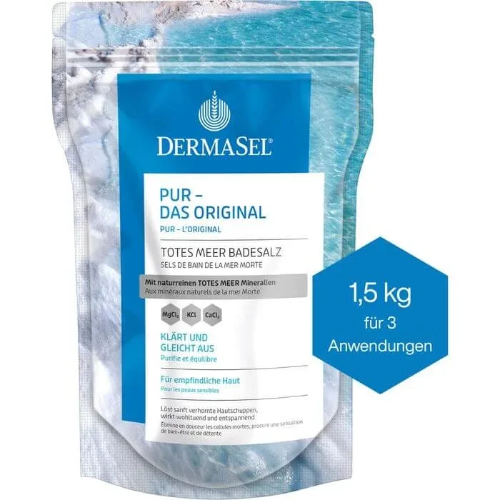 DERMASEL Săruri de baie din Marea Moartă Pure 1500 g — preț și oferte
