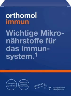 ORTHOMOL Immun direct granule zmeură/mentol 7 buc.