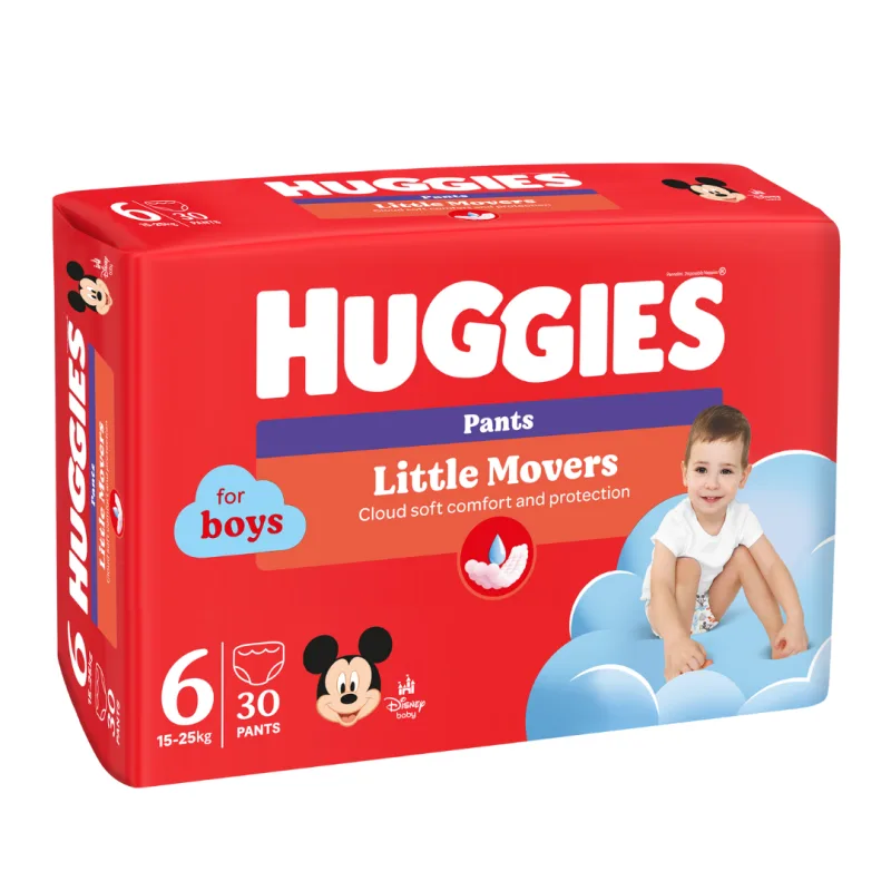 Scutece chilotel, Baieti, Marimea 6, 15-25 kg, 30 bucati, Huggies — preț și oferte