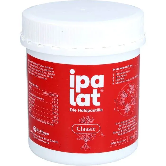 Pastiluțe pentru gât IPALAT clasic 400 buc. — preț și oferte