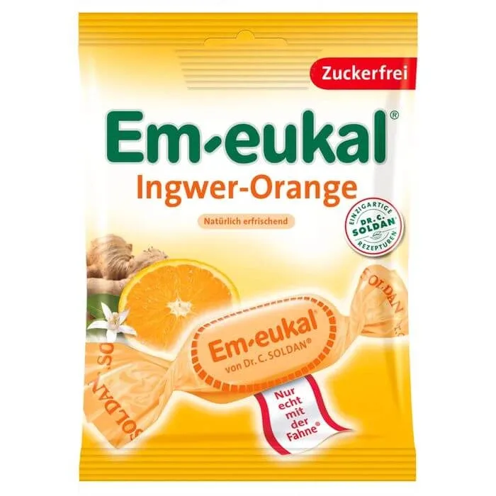 EM-EUKAL Ginger Orange dulciuri fără zahăr 75 g — preț și oferte