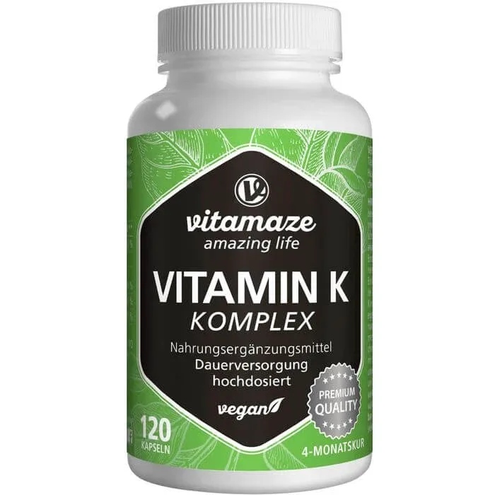 VITAMINA K1+K2 Complex capsule vegane cu doză mare 120 Capsule — preț și oferte