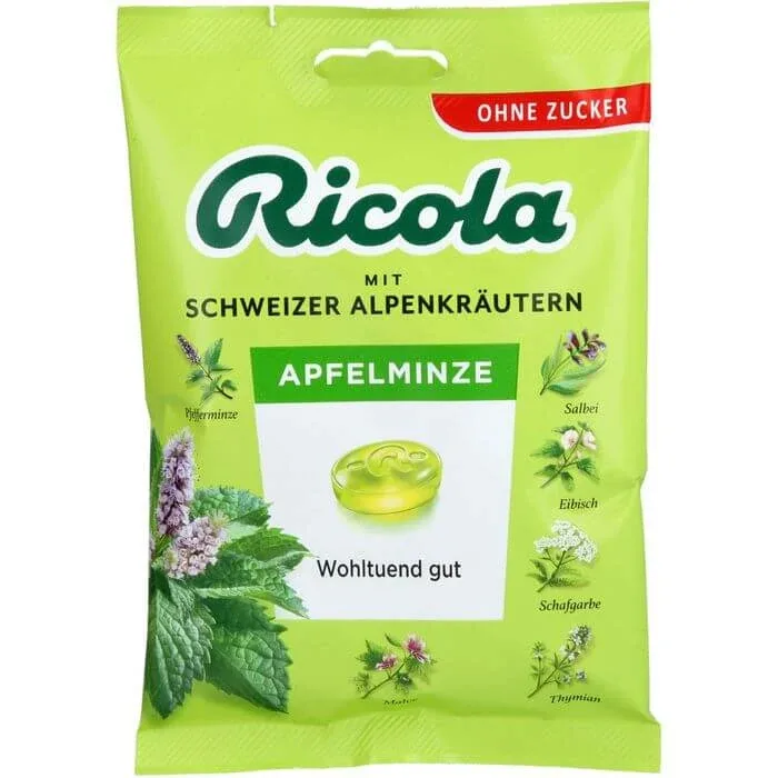 RICOLA o.Z.Beutel bomboane cu mere și mentă 75 g — preț și oferte