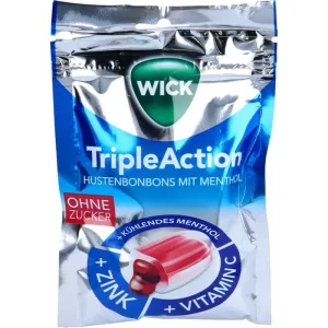 WICK TripleAction Mentol & Cassis fără zahăr Bon. 72 g
