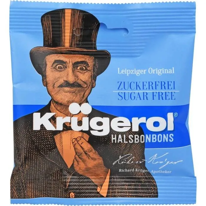 KRÜGEROL pastile pentru gât fără zahăr 50 g — preț și oferte