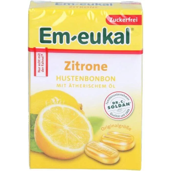 EM-EUKAL dulciuri cu lămâie fără zahăr cutie 50 g — preț și oferte