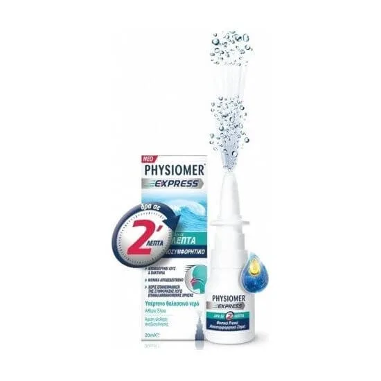 PHYSIOMER Express Hypertonic Decongestionant nazal Dimensiune de buzunar 20ml De la 6 ani — preț și oferte