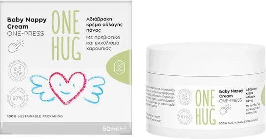 ONE HUG Baby Nappy Cream One Press Cremă impermeabilă pentru schimbarea scutecului 50ml — preț și oferte
