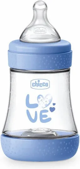 CHICCO Sticlă din plastic cu tetină din silicon pentru 0+ luni 150ml