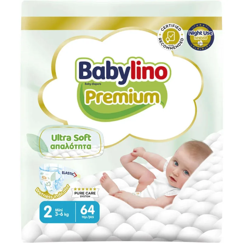 BABYLINO Premium No 2 Pentru 3-6 kg 64 bucăți — preț și oferte