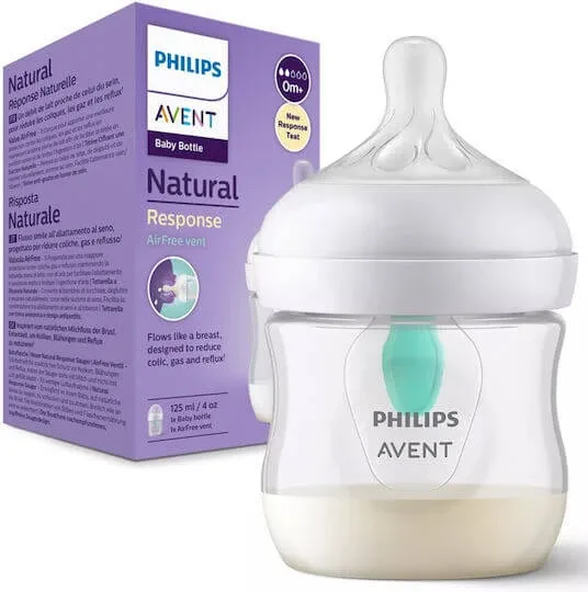 AVENT Airfree Sticlă din plastic cu mamelon din silicon 125ml — preț și oferte