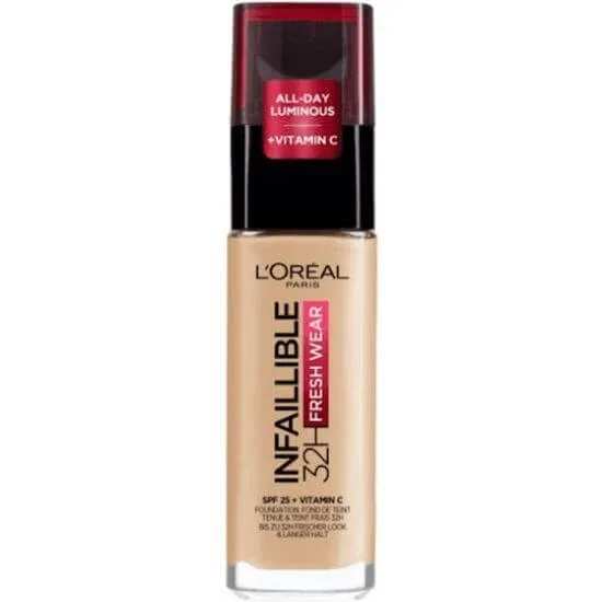 LOREAL Infaillible Foundation 32H Fresh Wear Fond de ten cu textură ușoară pentru acoperire totală cu durată de 32 de ore 220 Sand — preț și oferte