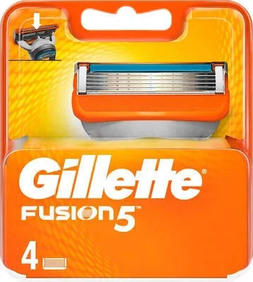 GILLETTE Fusion 5 capete de schimb cu lame și bandă de lubrifiere 4 bucăți — preț și oferte