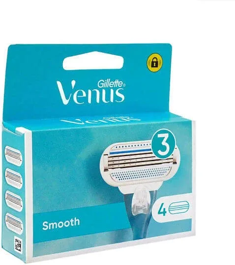 GILLETTE Venus Smooth capete de înlocuire cu 3 lame și bandă de lubrifiere 4 bucăți — preț și oferte