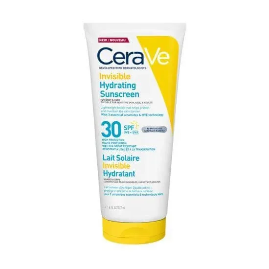 CERAVE Protecție solară hidratantă invizibilă pentru față și corp SPF30+ 177ml — preț și oferte