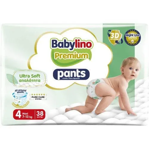BABYLINO Pantaloni Premium Soft No 4 Pentru 7-13Kg 38 Bucăți — preț și oferte