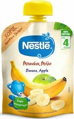 NESTLE Piure de fructe banane și mere din luna a 4-a 90gr — preț și oferte