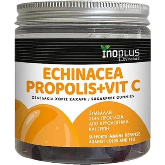 INOPLUS Echinacea & Propolis & Vitamina C Gummies Orange 60 gummies — preț și oferte