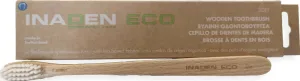 INADEN Eco periuță de dinți din lemn moale moale moale periuță de dinți din lemn cu fibre organice
