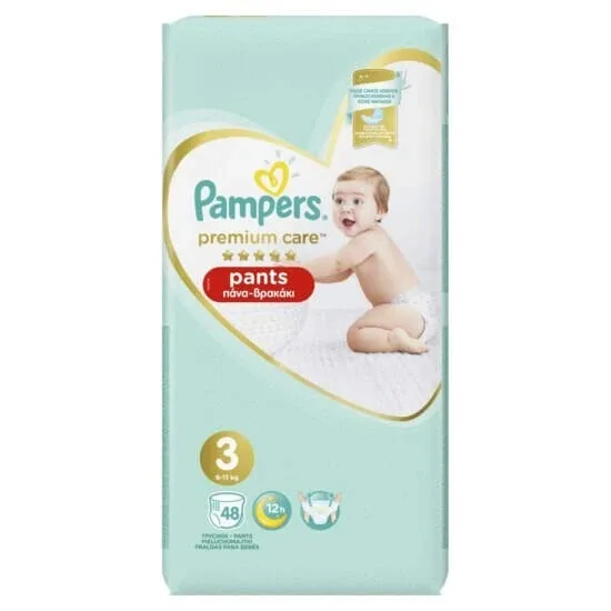 PAMPERS Baby Pants Premium Pants No.3 6-11Kgr 48 bucăți Jumbo Pack — preț și oferte